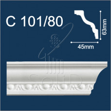 Плинтус потолочный 101/80 Резной/50*65/2м Плинтус потолочный 101/80 Резной/50*65/2м