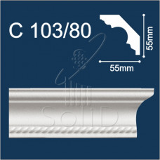 Плинтус потолочный 103/80 Резной/55*55/2м Плинтус потолочный 103/80 Резной/55*55/2м
