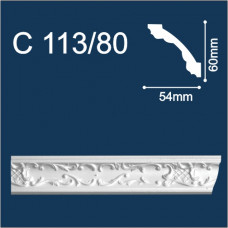 Плинтус потолочный 113/80 Резной/55*55/2м Плинтус потолочный 113/80 Резной/55*55/2м
