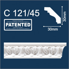 Плинтус потолочный 121/45 Резной/30*30/2м Плинтус потолочный 121/45 Резной/30*30/2м