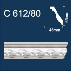 Плинтус потолочный 612/80 Резной/45*65/2м