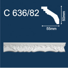 Плинтус потолочный 636/82 Резной/63*49/2м