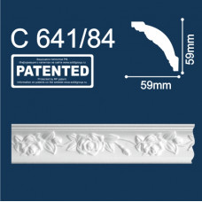 Плинтус потолочный 641/84Резной/67*49/2м