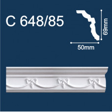 Плинтус потолочный 648/85 Резной/51*69/2м