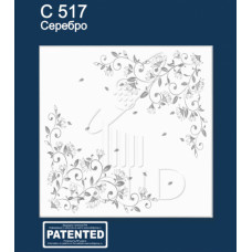 Потолок полистирол 517 СЕРЕБРО, Шелк Потолок полистирол 517 СЕРЕБРО, Шелк